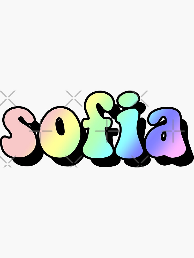 aesthetic-rainbow-sofia-name-sticker-for-sale-by-star10008-redbubble