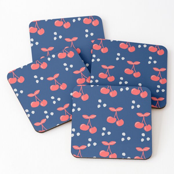 Item preview, Dark blue cherry and flower pattern gift design designed and sold by Michael Schmidt.