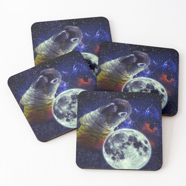 Item preview, Green cheek conure inspecting the moon designed and sold by synthesizer.