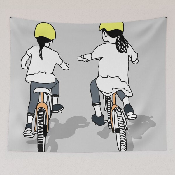 Item preview, sisterhood ride bicycles designed and sold by HibouMagique.
