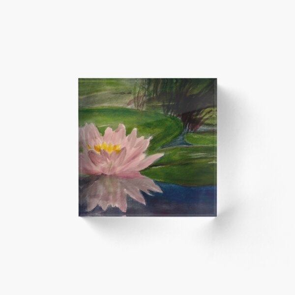 Water Lilly Acrylic Block
