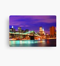Lienzo New York City Purple Skyline