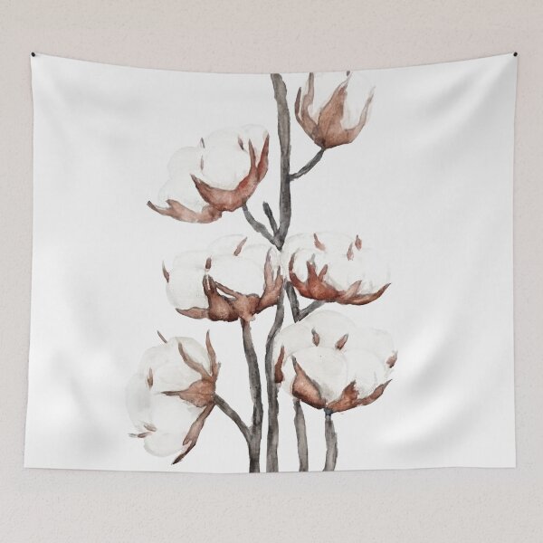 Item preview, hand painted white cotton arts  designed and sold by ColorandColor.