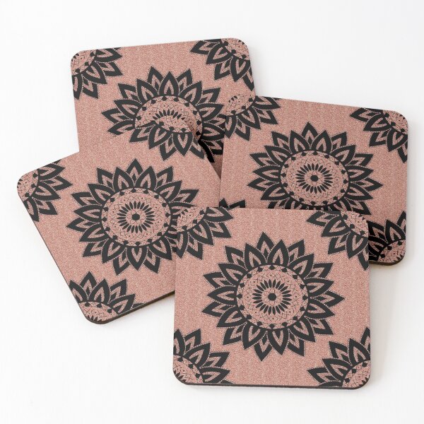 Item preview, Black mandala flowers designed and sold by SAS4rt.