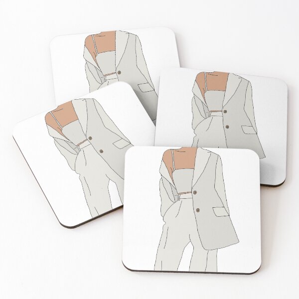 Item preview, Chic Woman in All White (Blazer, Fashion) designed and sold by maddiebernheim.