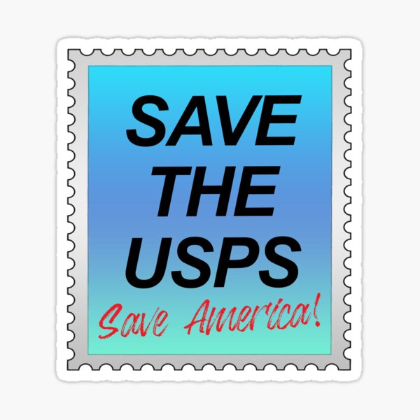 Save The USPS, Save America! Gradation Blue and Gray Sticker
