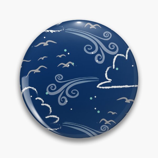 Item preview, Dark blue clouds sky and birds pattern gift design designed and sold by Michael Schmidt.