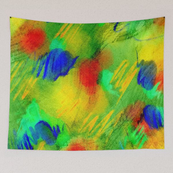 Aperçu de l'œuvre Colorful Blur Crayon Grunge Watercolor Pattern créée et vendue par digitalvintage.