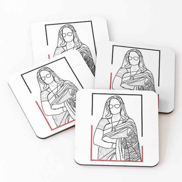Item preview, Portrait of a woman of Indian origin wearing sari painting | vector art  designed and sold by KARTICK DUTTA.