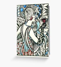 Wine and Pearls, Flapper 1920's Greeting Card