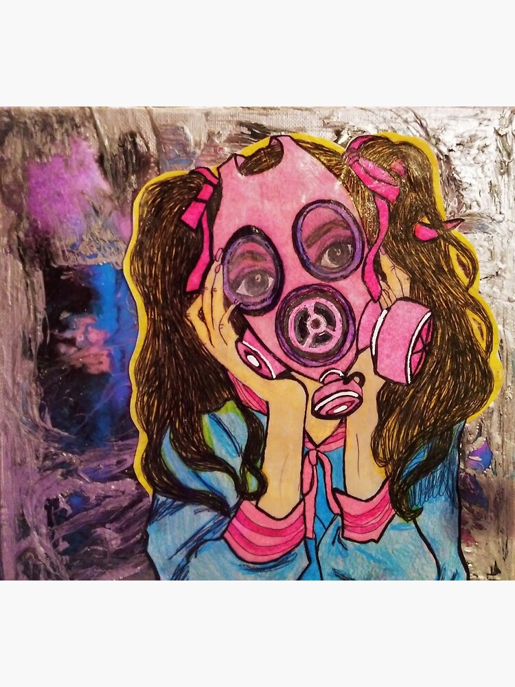 "Pink Gas Mask EGirl" Sticker by Thenikkilodeon Redbubble