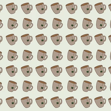 Artwork thumbnail, Tea Pattern by Mumpling