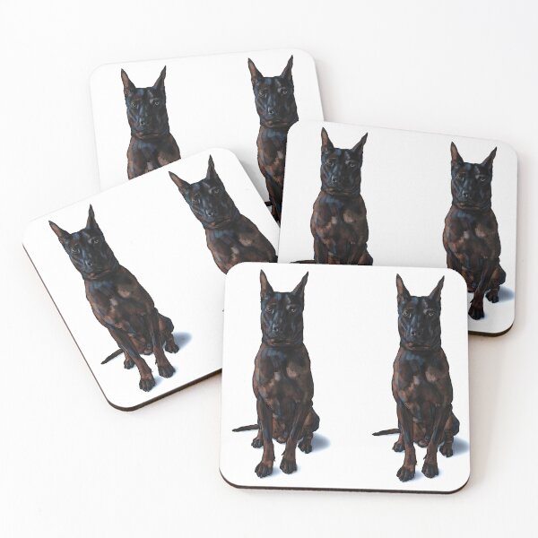 Item preview, Digital painting of  Smart black Thai Ridgeback dog designed and sold by hadkhanong.