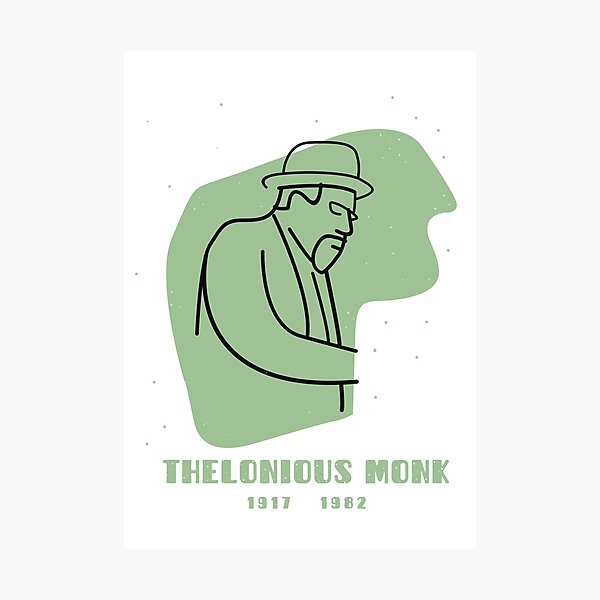Thelonious Monk Green T Shirt Photographic Print