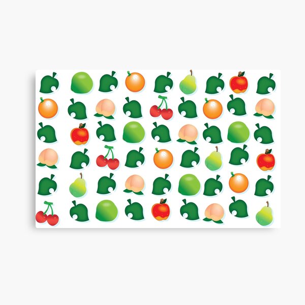 Animal Crossing Fruit Pattern Canvas Prints Redbubble