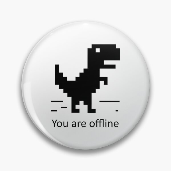 Dinossauro pixel. ícone de erro. navegador de jogos offline
