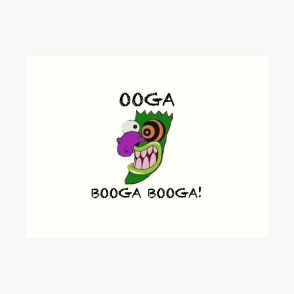 Ooga Booga Art Prints Redbubble - ooga booga roblox cotton