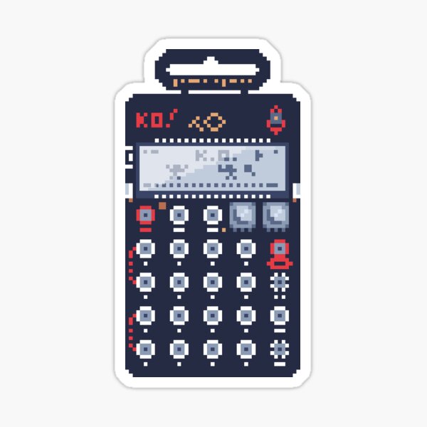 Pixel Drum Machine (ON) Sticker