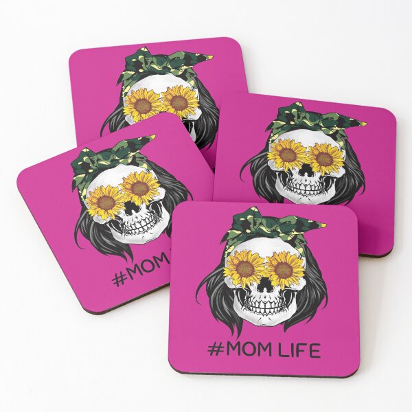 Item preview, Sugar Skull Mom life design with a headscarf gift idea for women designed and sold by BRtisticDesigns.