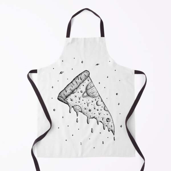 Item preview, Spatial Pizza, dotwork art, space pizza design designed and sold by VasilisLam.