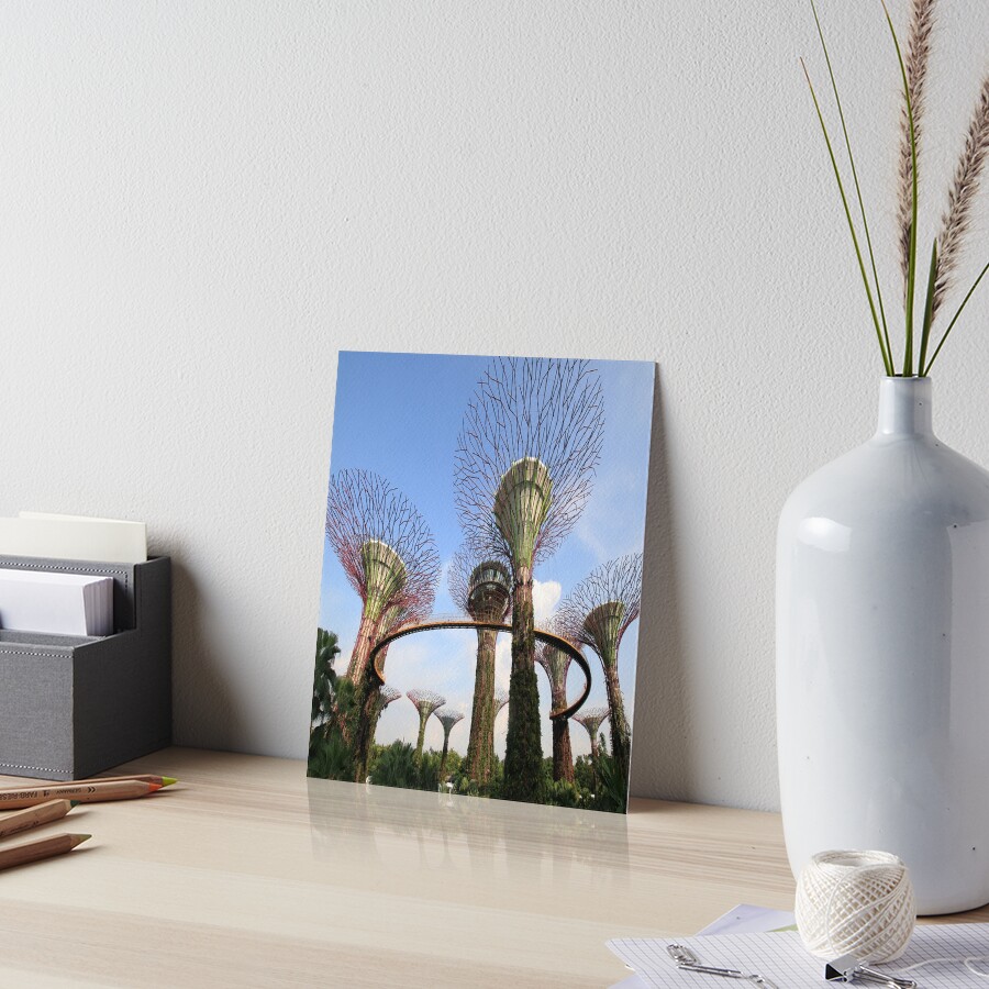 "Man Made trees Of Singapore" Art Board Print by wooteedesigner