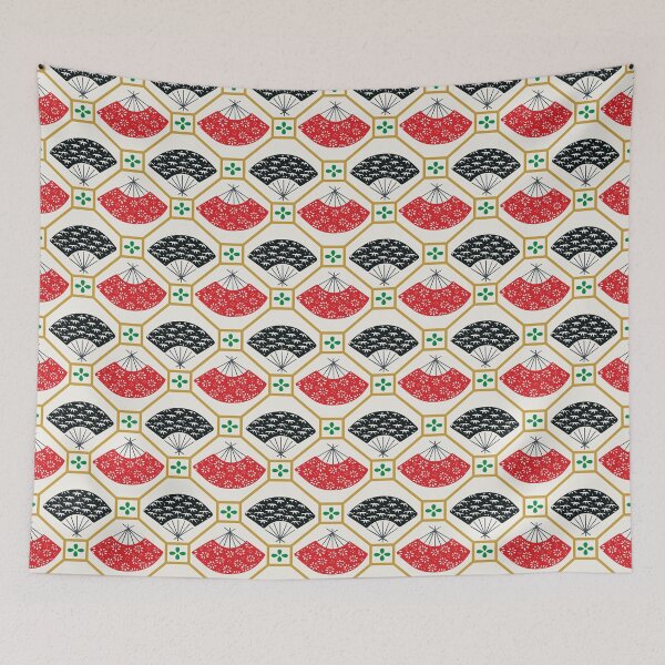 Item preview, Japanese Traditional Fan Print designed and sold by Mini Tofu Shop.