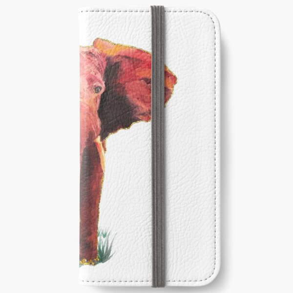 Defiant Elephant, Oil Painting, Digital Art iPhone Wallet