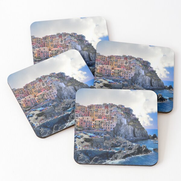 Item preview, Greece Vacation, Rainbow City on Rock Landscape designed and sold by OceanSand.