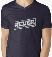 Never Tell Me The Odds (aged look) Men's V-Neck T-Shirt