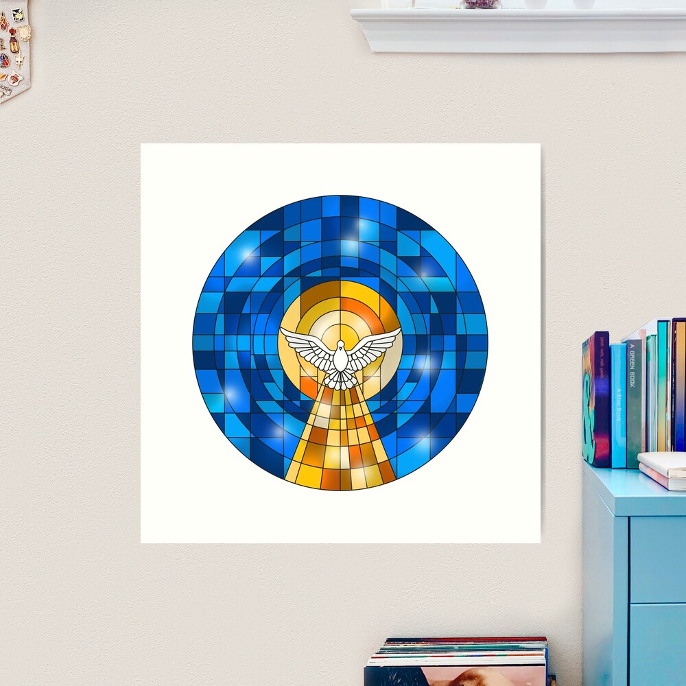 Jesus Christ - Holy Spirit - Stained Glass Christian Church Inspired