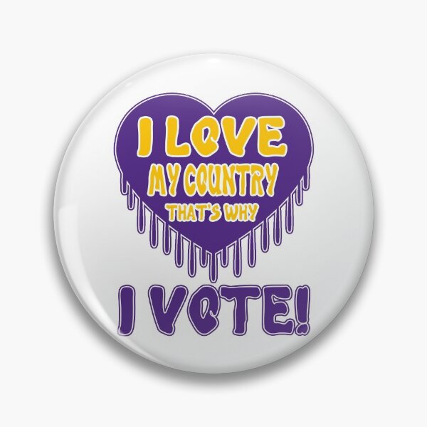 Item preview, “I LOVE MY COUNTRY THAT’S WHY I VOTE!”, Minnesota Purple & Gold designed and sold by Joanenices.