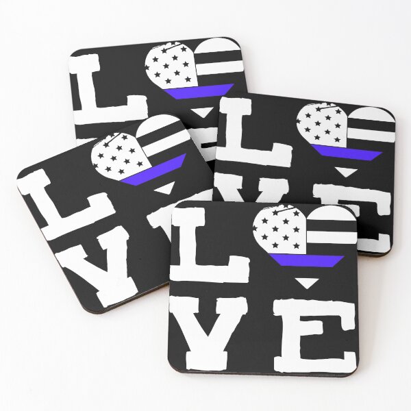 Item preview, Blue Line Heart design Wife of Police Proud USA print designed and sold by Lisbob.