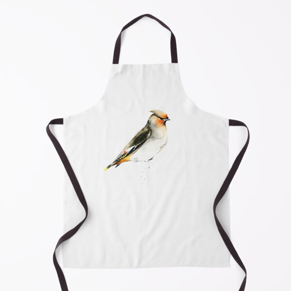 Item preview, Waxwing bird watercolor drawing designed and sold by TinaPolyak.