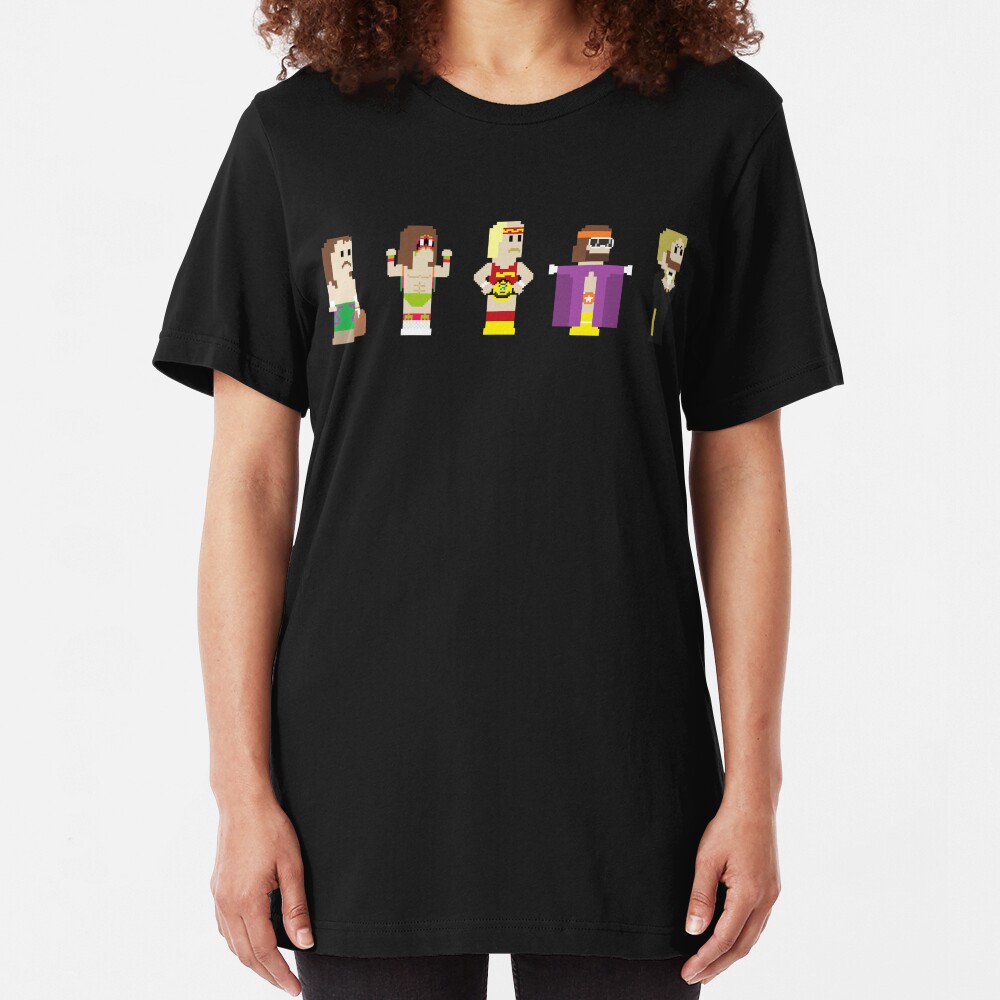 8-Bit Pro Wrestling Slim Fit T-Shirt