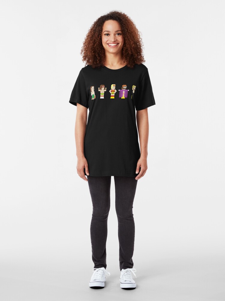Alternate view of 8-Bit Pro Wrestling Slim Fit T-Shirt