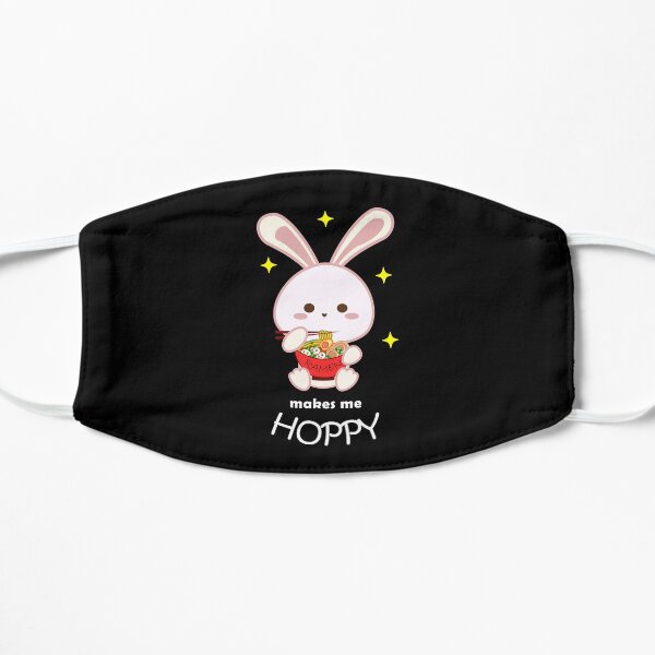 Kawaii Anime Bunny Rabbit Eating Japanese Ramen Noodles Mask