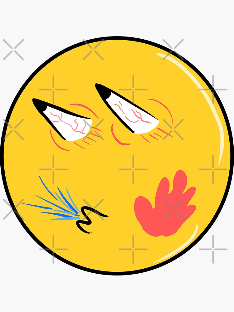 Slap Emoji Sticker By Pixel Gor Redbubble