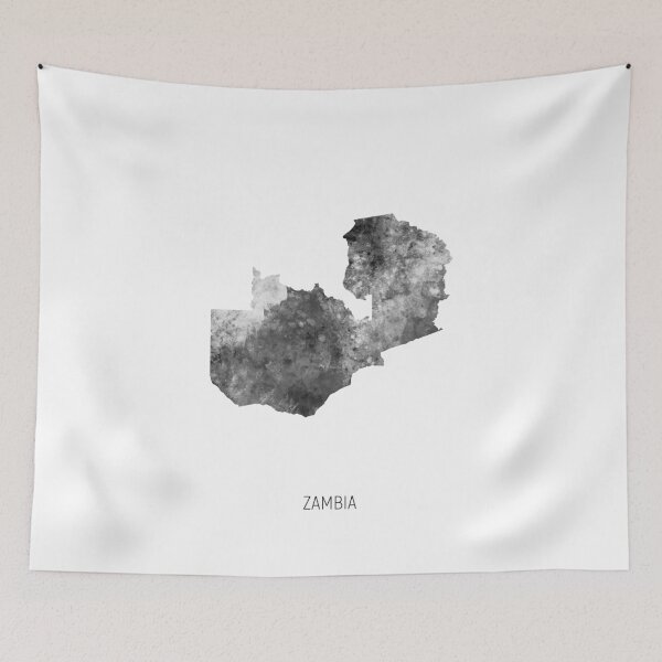 Artikelvorschau, Zambia Watercolor Map entworfen und verkauft von ArtPrints.