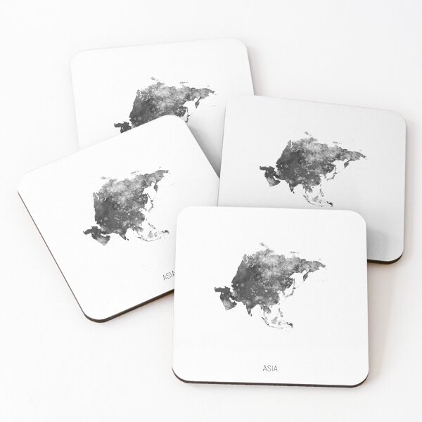 Aperçu de l'œuvre Asia Watercolor Map créée et vendue par ArtPrints.