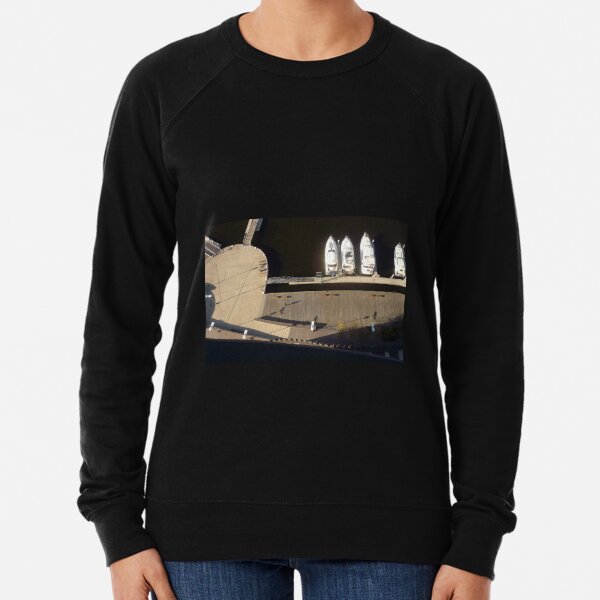 Jetty and boats, Docklands, Melbourne Lightweight Sweatshirt