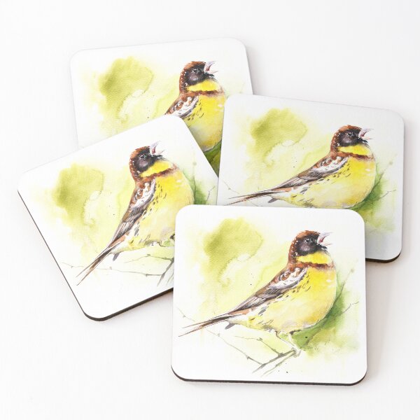 Item preview, Rare bird Yellow-breasted Bunting designed and sold by TinaPolyak.