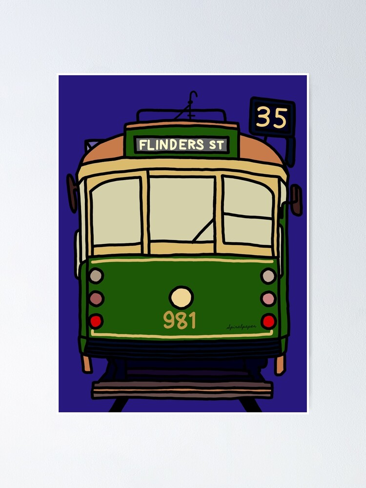 Alternate view of Melbourne Tram - No.35 to Flinders Street Poster