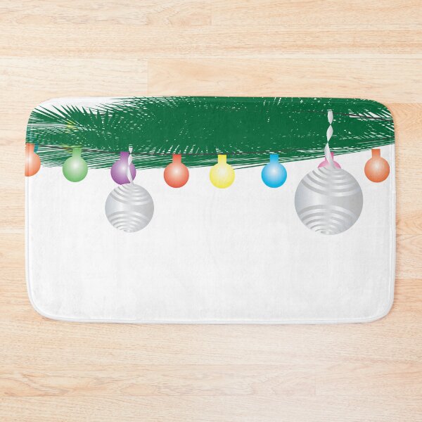 Item preview, Green Leaves, Colorful Light Bunting and Silver Ornaments designed and sold by sigdesign.