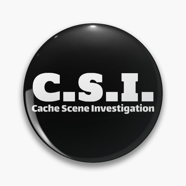 Item preview, Geocaching C.S.I. Cache Scene Investigation in white designed and sold by portrait4you.