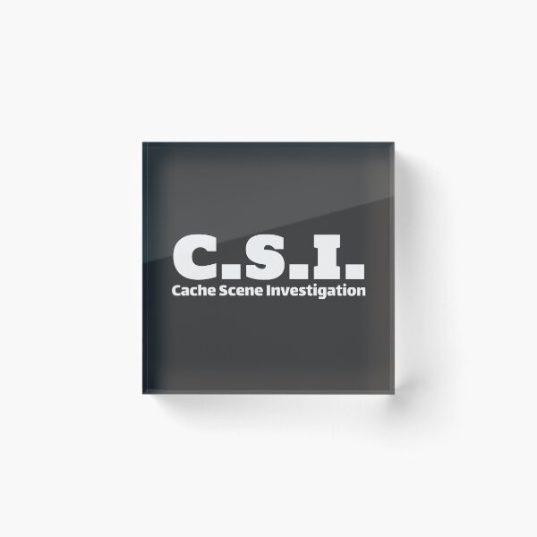 Item preview, Geocaching C.S.I. Cache Scene Investigation in white designed and sold by portrait4you.