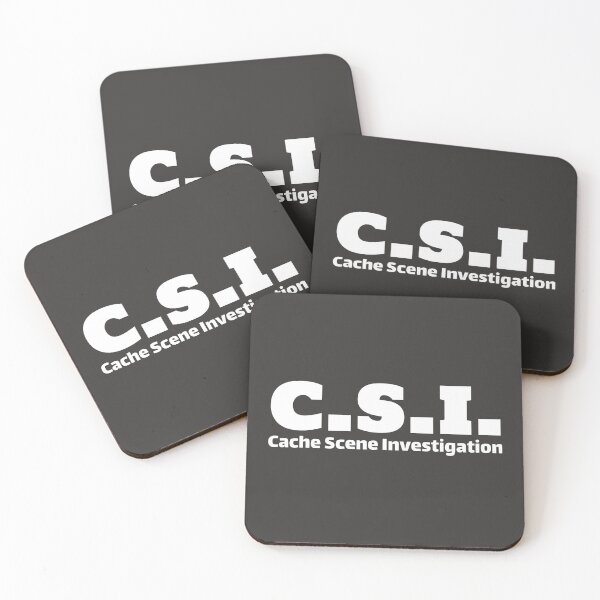 Item preview, Geocaching C.S.I. Cache Scene Investigation in white designed and sold by portrait4you.