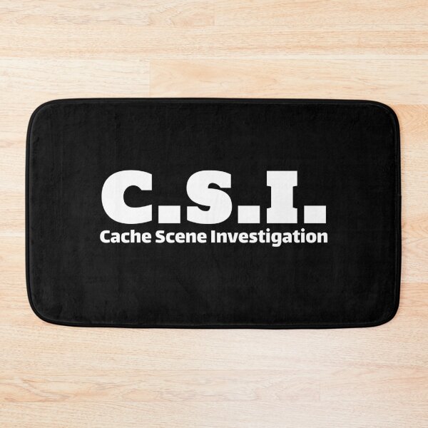 Item preview, Geocaching C.S.I. Cache Scene Investigation in white designed and sold by portrait4you.