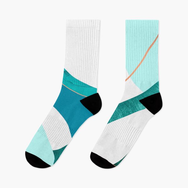 Item preview, Teal Lines and Layers Geometric Desk Mat designed and sold by T-shirt-Designs.