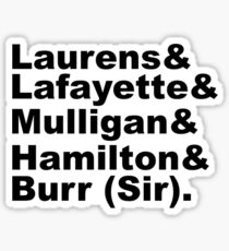 Pegatina Revolucionarios de Hamilton (negro)