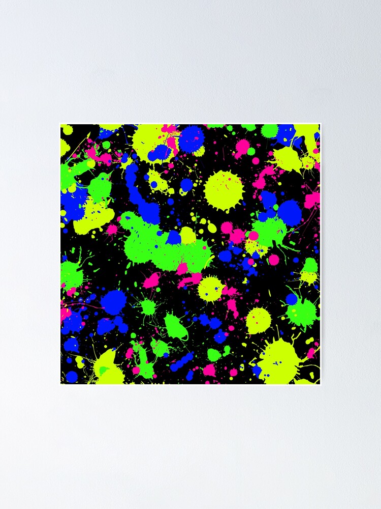 Abstract neon colors paint splash background